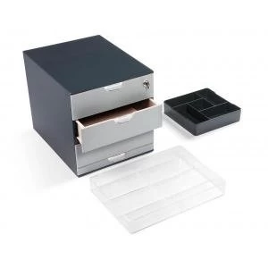 Image of Durable Coffee Point Box with Integrated Cylinder Lock Charcoal 338558
