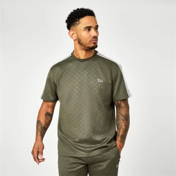 Image of Lonsdale Gentlemen Mono Logo T-Shirt - Khaki Logo