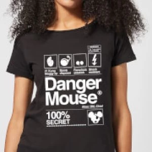 image of Danger Mouse 100% Secret Womens T-Shirt - Black