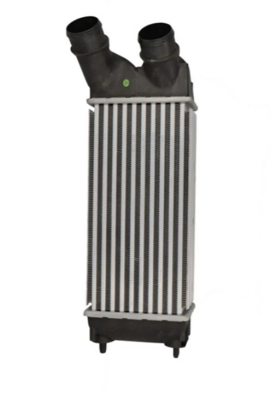 Image of NISSENS 96584 Intercooler ** FIRST FIT ** without quick coupling, Right connector, angled Intercooler,charger (468)