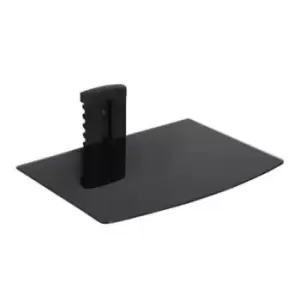 image of electriQ - Wall Mounted Glass Shelf - For PVR's Games Consoles & Bluray Players