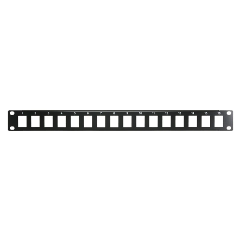 Image of Cablenet 16 Port 1u AV Black Patch Panel