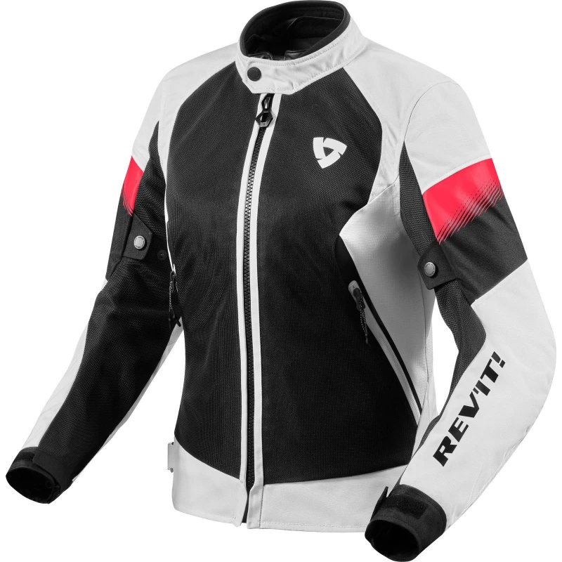 Image of Rev It Control Air H2O Ladies Motorcycle Jacket 42 White Black (UK 14) White Black