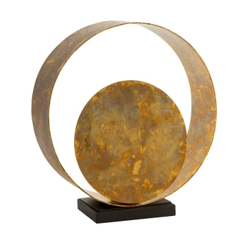Image of Messina Table Lamp Gold Patina Finish & Dark Bronze Paint