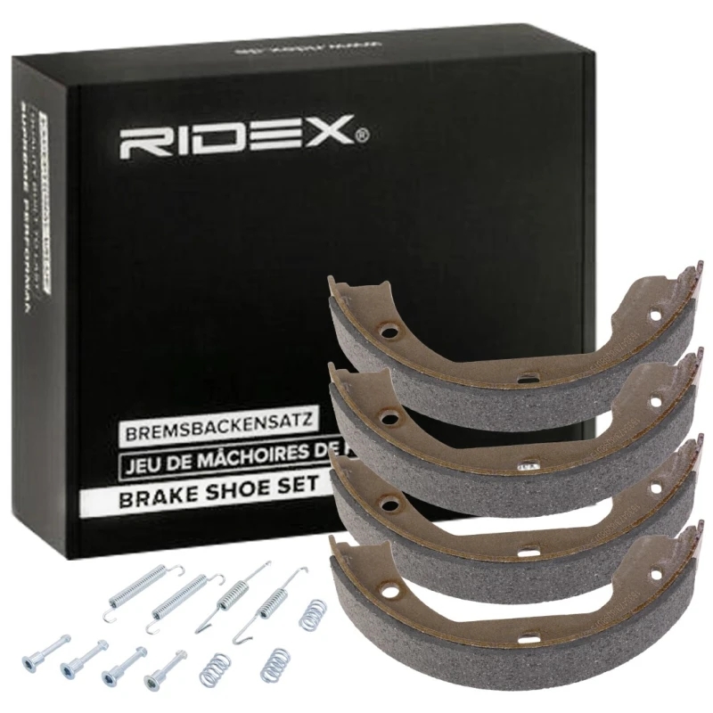 Image of RIDEX 70B1779 Brake Shoes Rear Axle Brake Shoe Set (70)