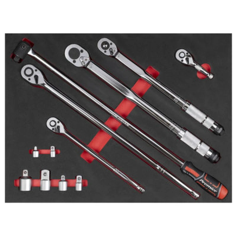 Image of Sealey Premier 12 Piece Ratchet and Torque Wrench Set in Module Tray TBT45