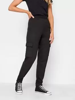 Image of Long Tall Sally Cargo Cuffed Joger 34", Black, Size 10, Length 34, Women