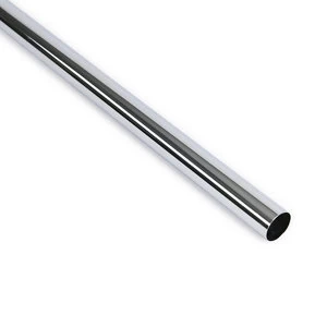 Image of Colorail Polished Chrome effect Stainless steel Round Tube (L)1.22m (Dia)25mm