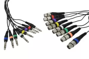 Image of Cobra XLR (F) To Jack (S) X 8 Patch Lead 3m