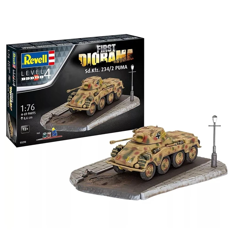 Image of Revell First Diorama Set Sd. Kfz. 234/2 Puma Model Kit Multi unisex