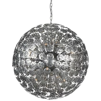 image of Linea Verdace Lighting - Linea Verdace Baccara Spherical Pendant Ceiling Light Brushed Silver