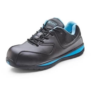 Image of Click Footwear Ladies Trainers Micro Fibre Size 3 Black Ref CF86203 Up