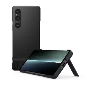 image of Sony Xperia 1 V Black Style Cover with Stand XQZCBDQB.ROW