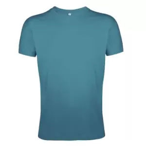 Image of SOLS Mens Regent Slim Fit Short Sleeve T-Shirt (S) (Duck Blue)