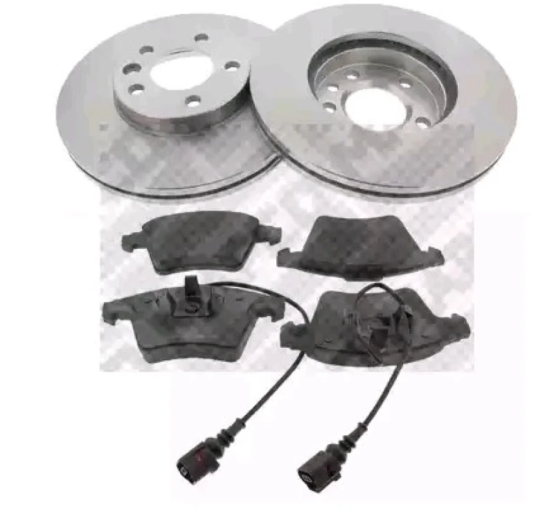 Image of MAPCO 47984HPS Brake disc and pads set Front Axle, Brake Disc Type: Vented, with integrated wear sensor Brake Set,disc brakes (3405)