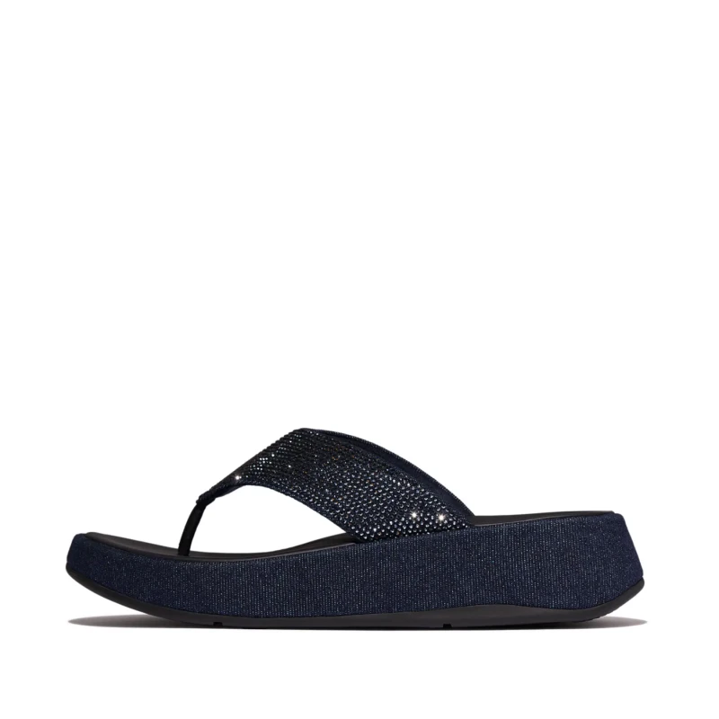 Image of FitFlop Womens Thong Sandals FitFlop F-Mode Bleu Female 36