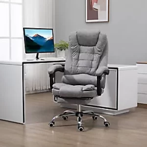 Image of Vinsetto Distressed Leather-Look 6-Point Massage Office Chair Grey