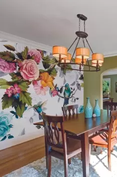 Image of Hummingbird Garden Wall Mural