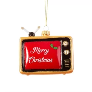 image of Retro TV Shaped Bauble