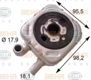 Image of x1 Behr Heat Exchanger 8MO376778-051 Genuine replacement part for Car Made in CN