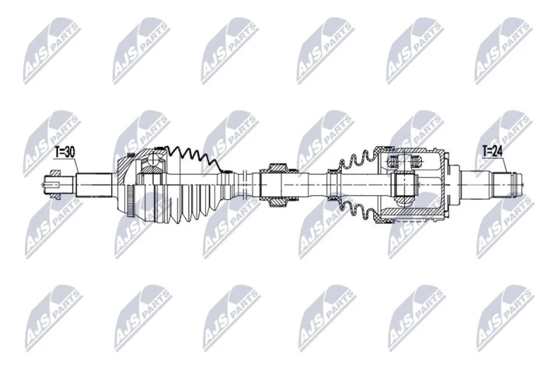 Image of NTY NPW-TY-261 Drive shaft Automatic Transmission, Front Axle Left Drive Shaft (13)