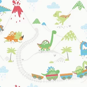 Image of Holden Dino Town Multi Wallpaper
