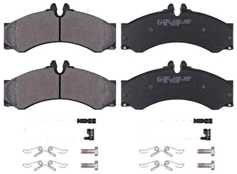 Image of A.B.S. 37687 Brake pad set incl. wear warning contact Brake Pad Set,disc brake (402)