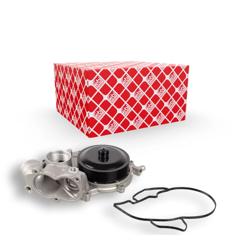 Image of FEBI BILSTEIN 104488 Water pump with belt pulley, with gaskets/seals Water Pump (1260)