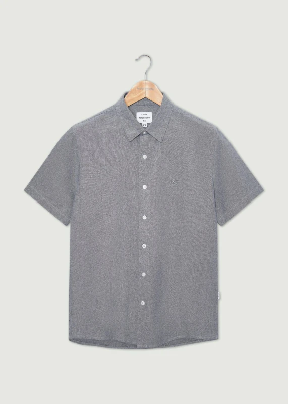 Image of Peter Werth Mens Church SS Shirt in Navy Size: Large Navy Male L