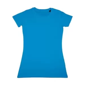 Image of Nakedshirt Womens/Ladies Ruth Organic Cotton Slim Fit T-Shirt (XL) (Atoll)