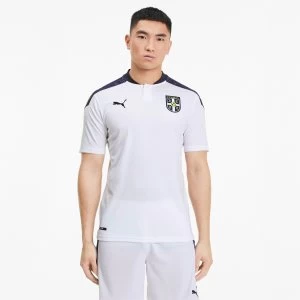 image of PUMA Serbia Mens Away Replica Jersey, White/Peacoat, size Large, Clothing