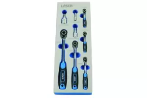 image of Laser 7548 Micro Head Ratchet Set 1/4"D, 3/8"D, 1/2"D