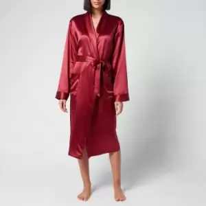 Lunar Silk Robe - Claret Rose - S-M