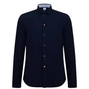 Image of Paul Smith Multi Poplin Shirt - Blue