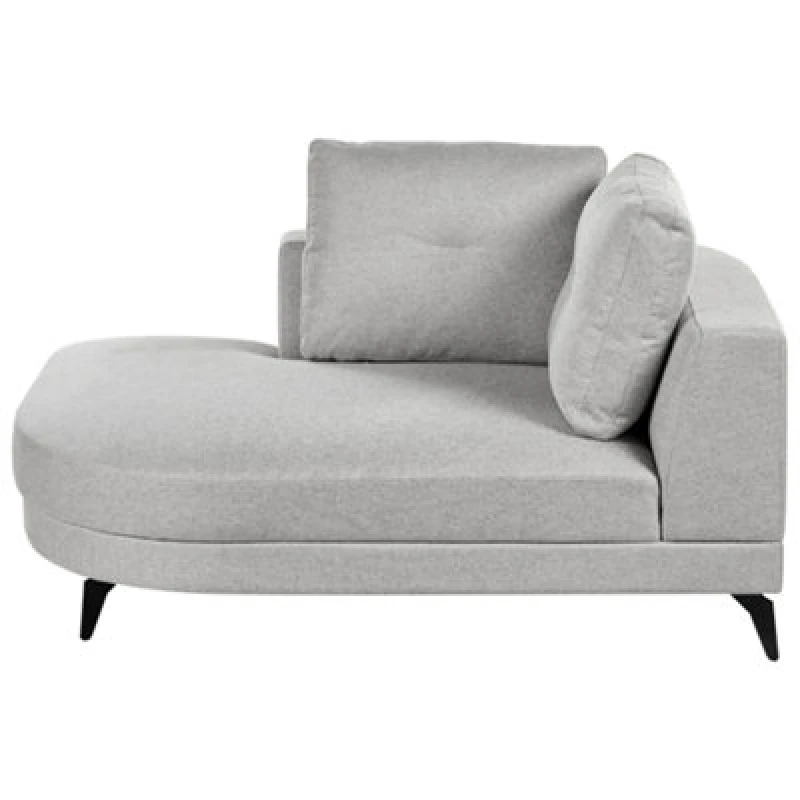 Image of Beliani Chaise Longue Marum Faux Linen Grey