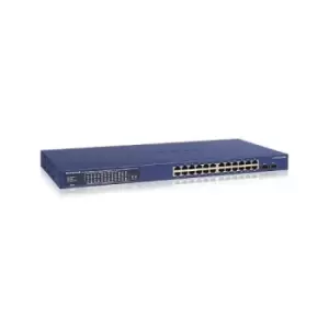 image of Netgear GS724TPP Managed L2/L3/L4 Gigabit Ethernet (10/100/1000) Blue Power over Ethernet (PoE)