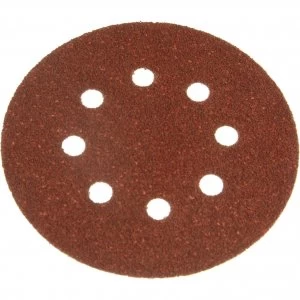 image of Black and Decker Piranha Quick Fit ROS Sanding Discs 125mm 125mm 120g Pack of 5