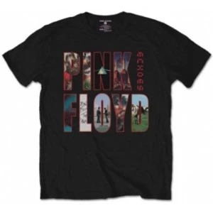 Image of Pink Floyd - Echoes Album Montage Mens Large T-Shirt - Black