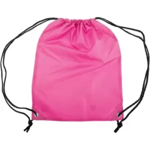 image of Shugon Stafford Plain Drawstring Tote Bag - 13 Litres (Pack of 2) (One Size) (Pink) - Pink