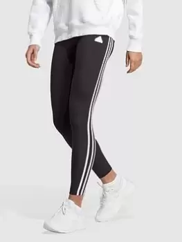 image of adidas Sportswear Womens Sportswear 3 Stripe Legging - Black, Size XS, Women