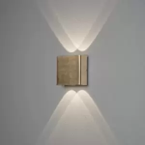 Image of Chieri Outdoor Modern Up Down Wall 2x 2 LED Brass, IP54