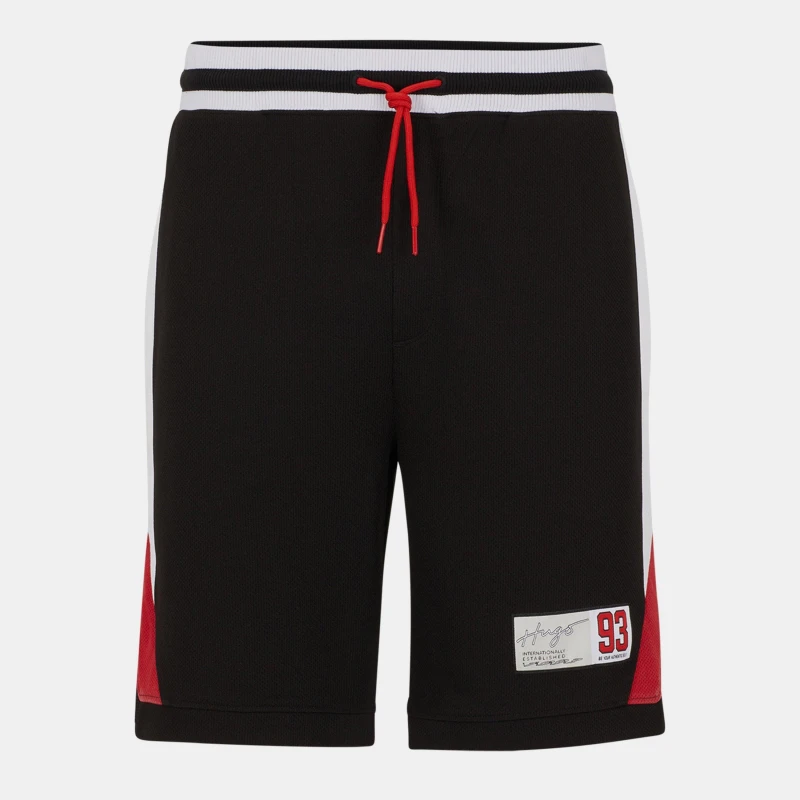 Image of Hugo Mens Fleece Jogger Shorts Black male XS