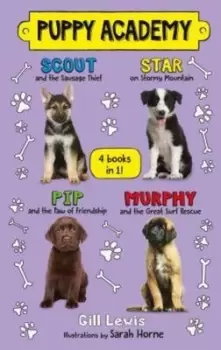 Image of Puppy Academy Bindup Books 1-4: Scout and the Sausage Thief, Star on Stormy Mountain, Pip and the Paw of Friendship, Murphy and the Great Surf Rescue