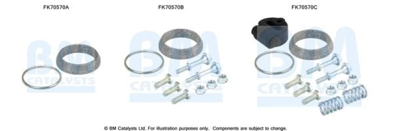 Image of BM CATALYSTS Mounting Kit, exhaust pipe BM CATALYSTS FK70570