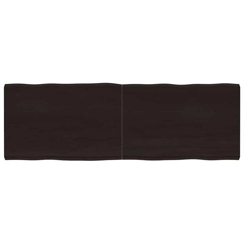 Image of Vidaxl Table Top Dark Brown 180X60X(2-6) Cm Treated Solid Wood Live Edge, Brown 364045