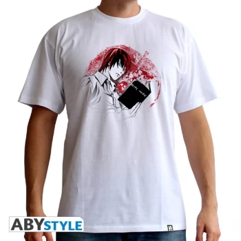 image of Death Note - Light Mens Small T-Shirt - White