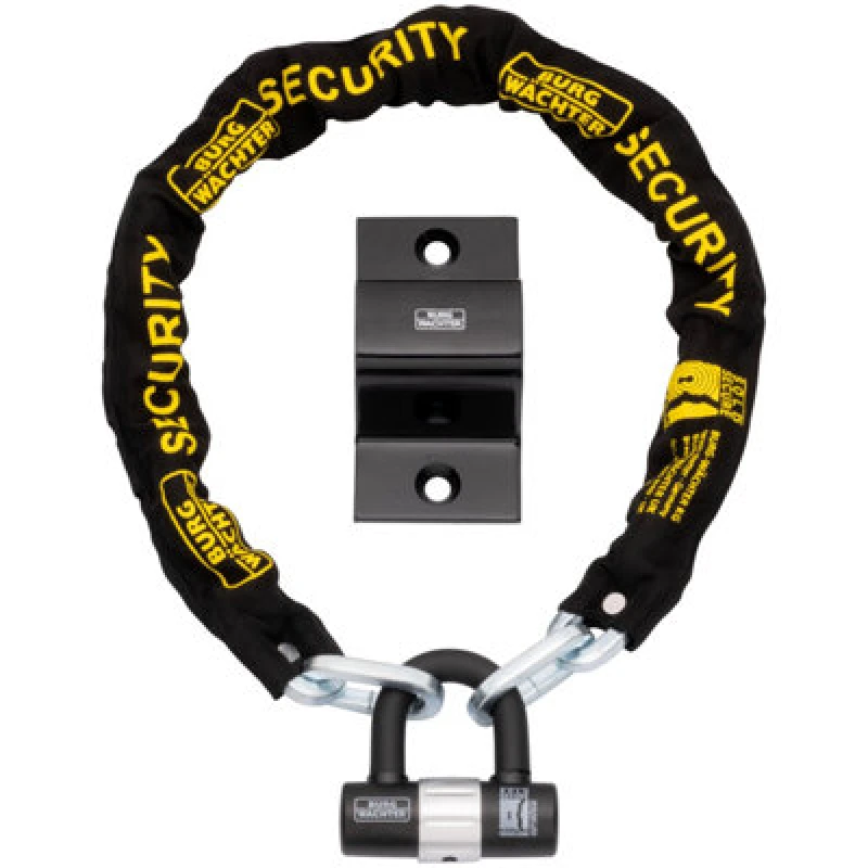 Image of Burg-wachter 1.5M Sold Secure Chain, Lock And Ground Anchor Kit Bike Lock Gkm 1.5M Kit U&a 701257