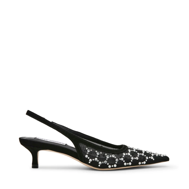Image of Steve Madden Womens Kari Adjustable Cushioned Slingbacks Black Multi female 4 (37)