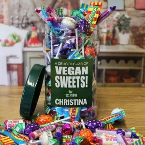 image of Personalised Vegan Sweet Jar