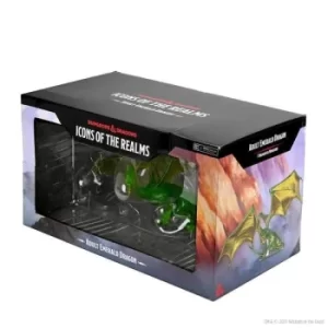 Image of Adult Emerald Dragon Premium Figure: D&amp;D Icons of the Realms